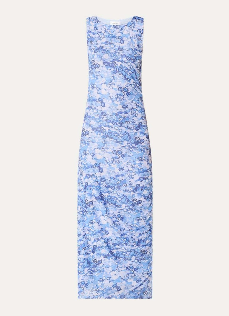 Fabienne Chapot Dames Zina midi jurk van mesh met plooidetail in de kleur Blauw