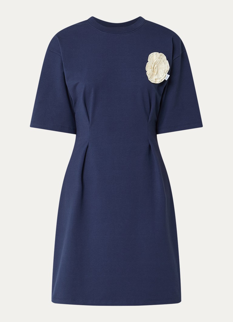 Fabienne Chapot Dames Astan mini jurk met applicatie in de kleur Donkerblauw