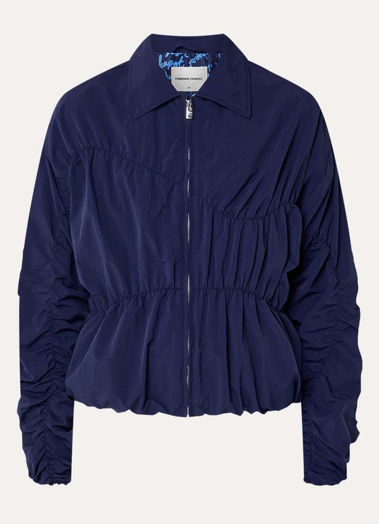 Fabienne Chapot Dames Pillow jack met plooidetail en steekzakken in de kleur Donkerblauw