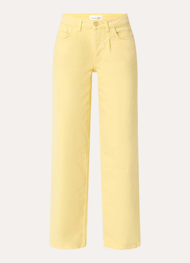 Fabienne Chapot Dames Lulu high waist loose fit jeans met gekleurde wassing in de kleur Lichtgeel