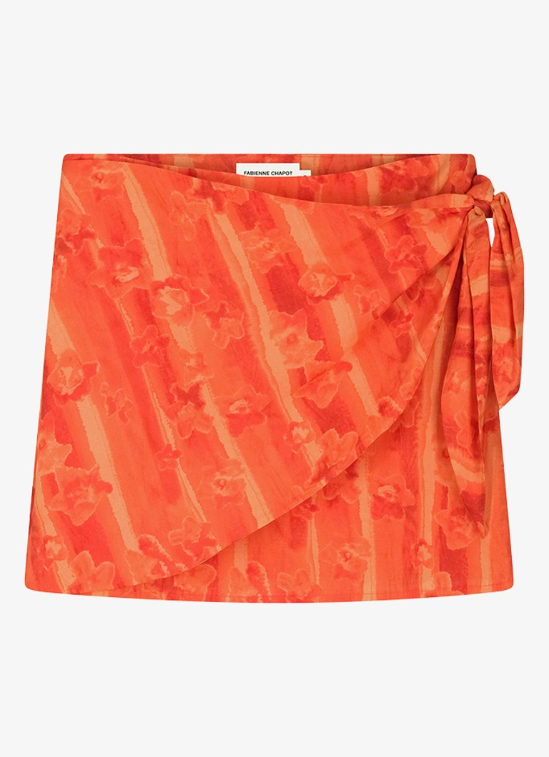 Fabienne Chapot Dames Costa minirok met print in de kleur Oranje