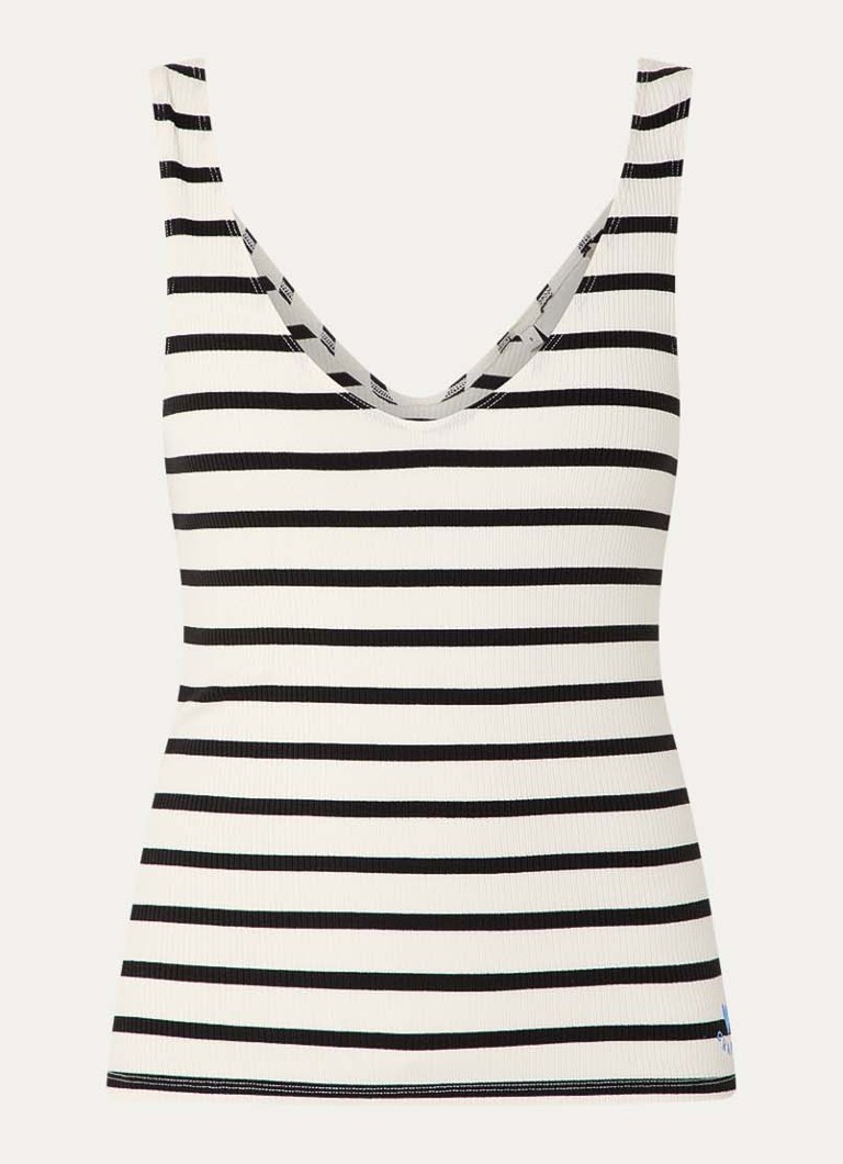 Fabienne Chapot Dames Lena tanktop met streepprint in de kleur Gebroken wit