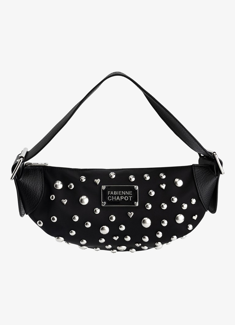 Fabienne Chapot Dames Taffy schoudertas met studs in de kleur Zwart