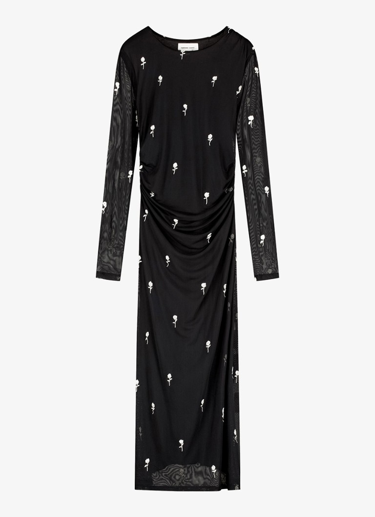 Fabienne Chapot Dames Ashley midi jurk met borduring in de kleur Zwart