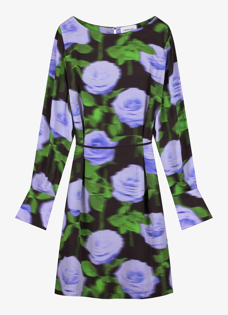 Fabienne Chapot Dames Rosa midi tuniekjurk met bloemprint in de kleur Paars