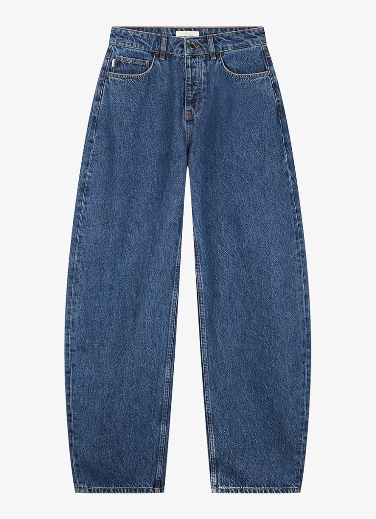 Fabienne Chapot Dames Betty high waist barrel jeans met medium wassing in de kleur Denim