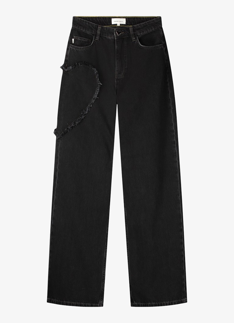 Fabienne Chapot Dames Zoe high waist boyfriend jeans in de kleur Donkergrijs