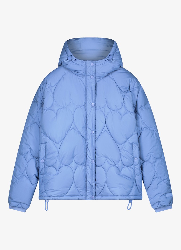 Fabienne Chapot Dames Prisca puffer met capuchon en steekzakken in de kleur Blauw