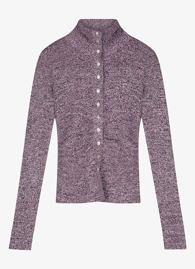 Fabienne Chapot Dames Tilda fijngebreid vest met opstaande kraag in de kleur Roze