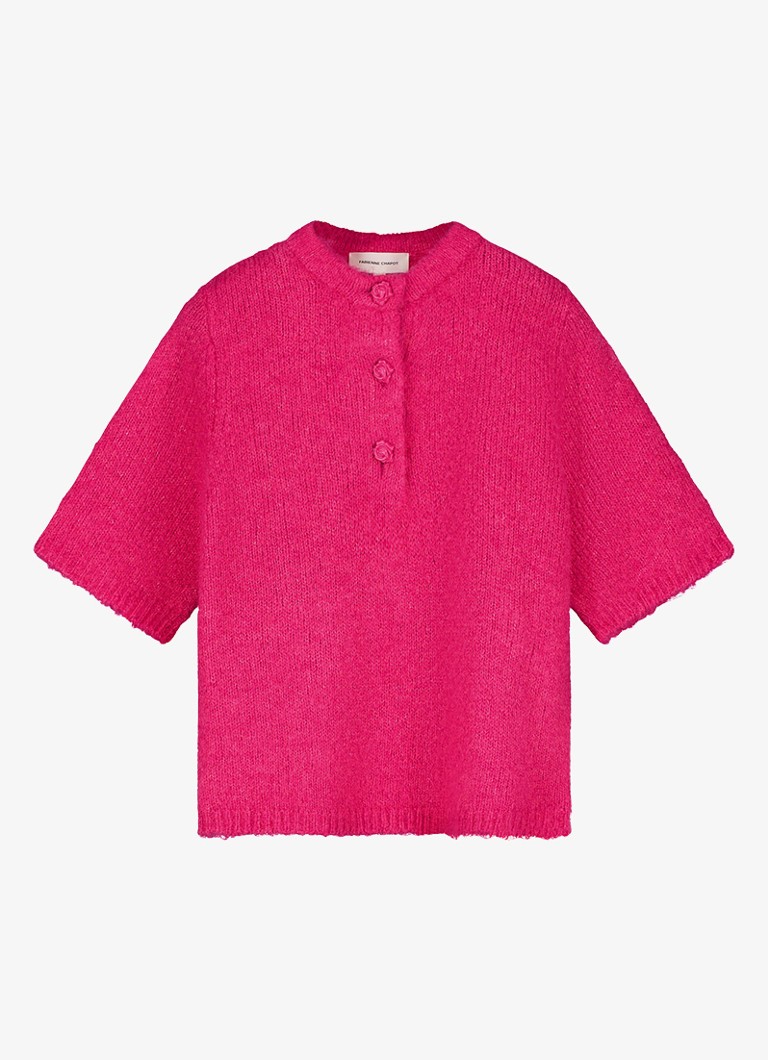 Fabienne Chapot Dames Coco fijngebreide pullover in de kleur Fuchsia