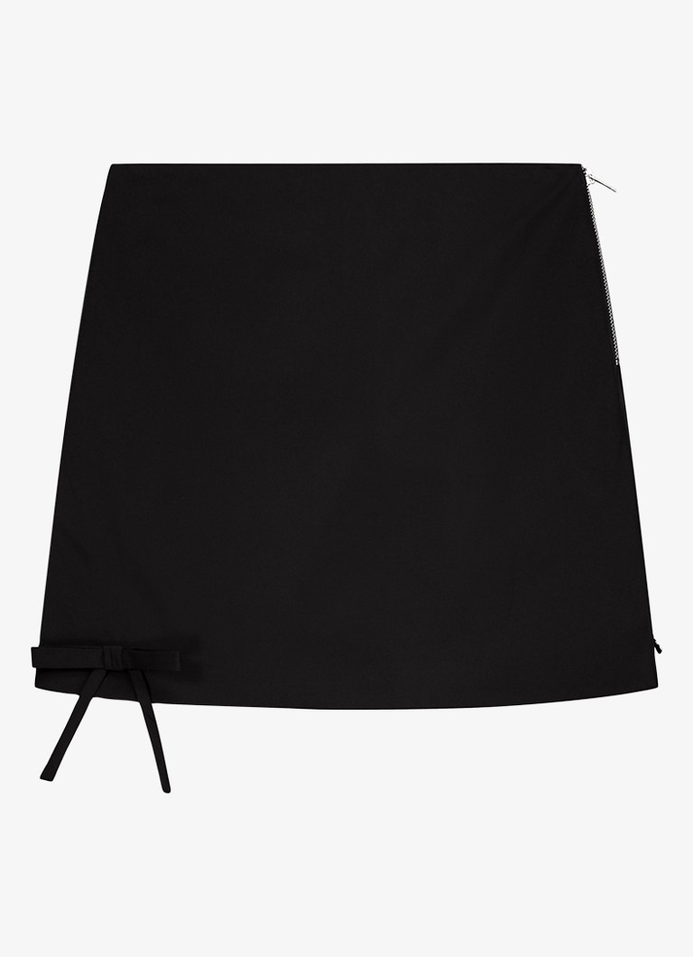 Fabienne Chapot Dames Manou mini rok met strikdetail in de kleur Zwart