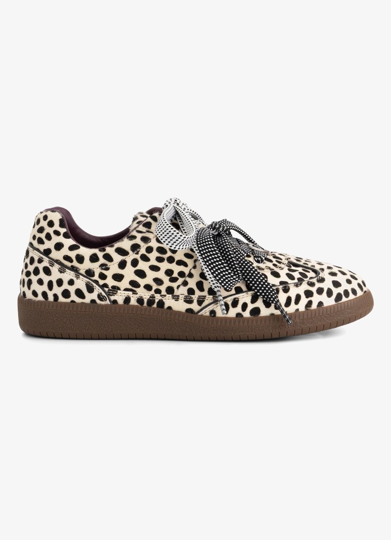 Fabienne Chapot Dames Shawna sneaker met dierenprint in de kleur Ivoor