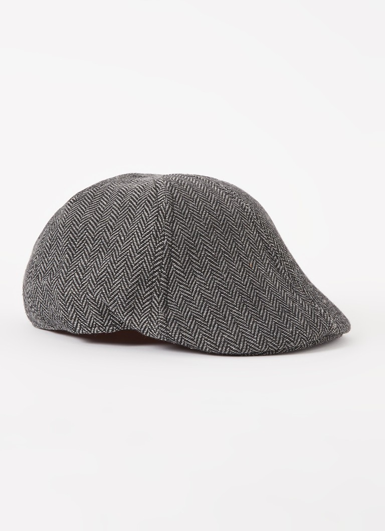 Barts Heren Mr. Mitchell flapcap in wolblend in de kleur Zwart, maat: L