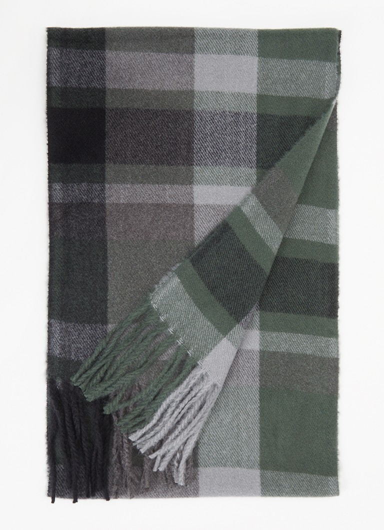 Barts Heren Ketill fijngebreide sjaal met ruitdessin 180 x 30 cm