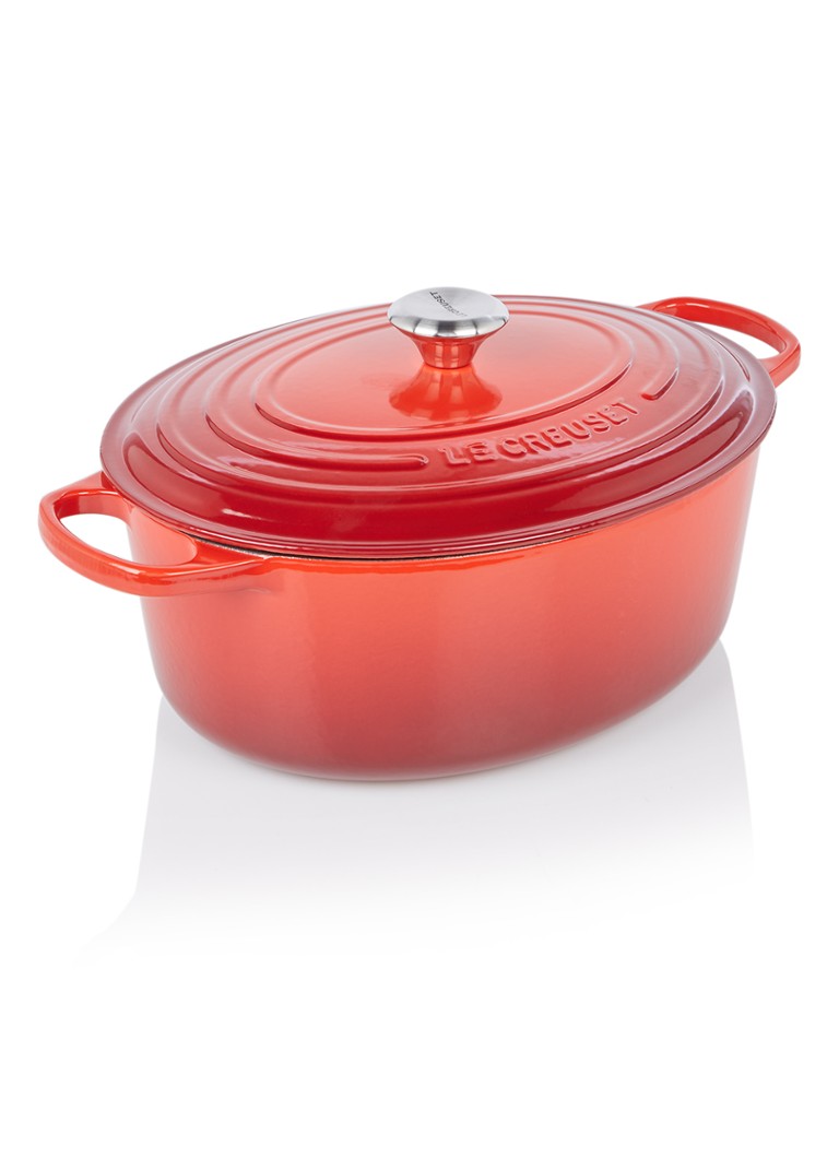 Le Creuset Signature ovale braadpan 33 cm Kersenrood / Rood - Deal