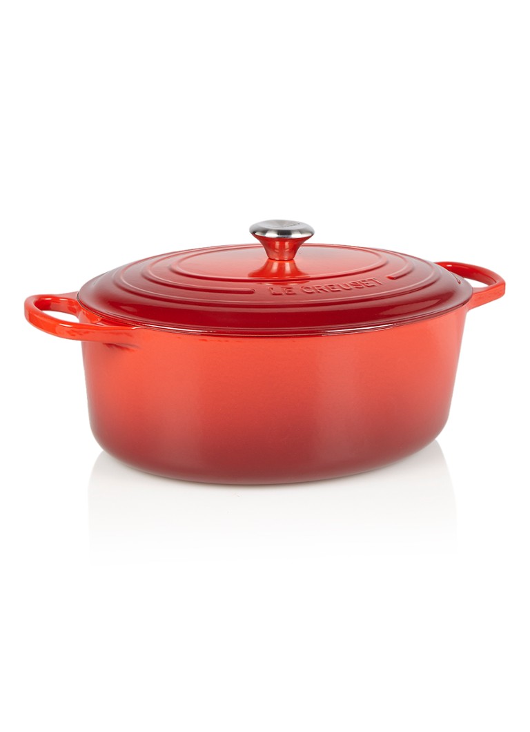 Le Creuset Signature ovale braadpan 35 cm Kersenrood / Rood - Deal