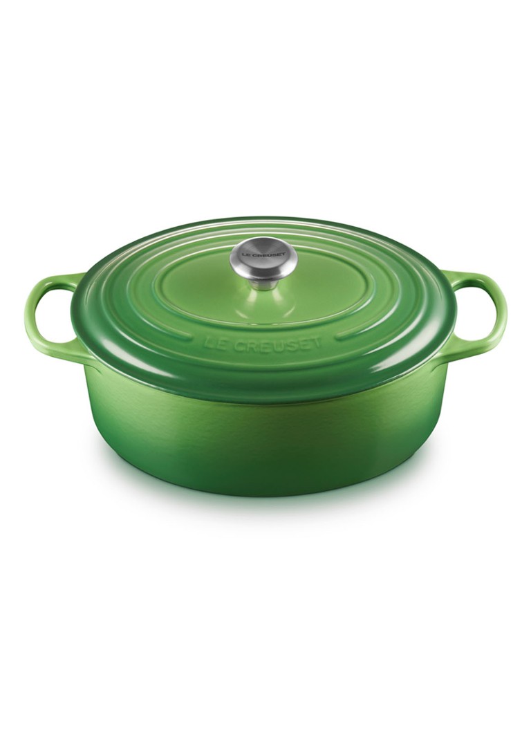 Le Creuset Signature ovale braadpan 29 cm Bamboo / Groen - Deal