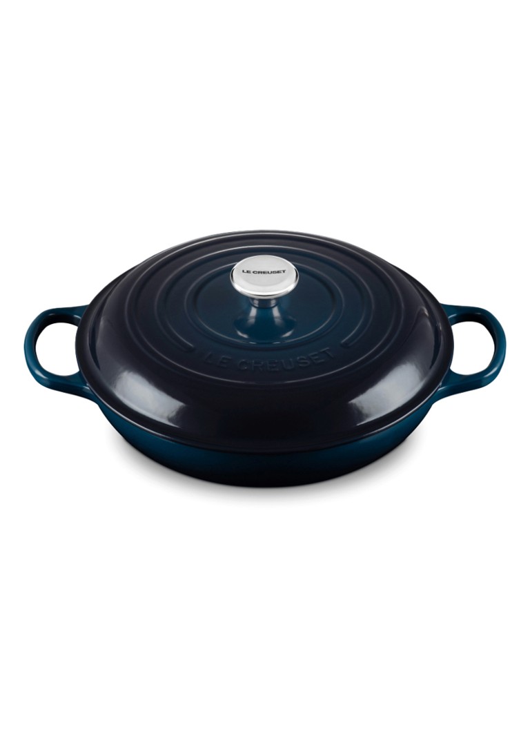 Le Creuset Campagnard Signature braadpan Ø25,7 Donkerblauw - Deal