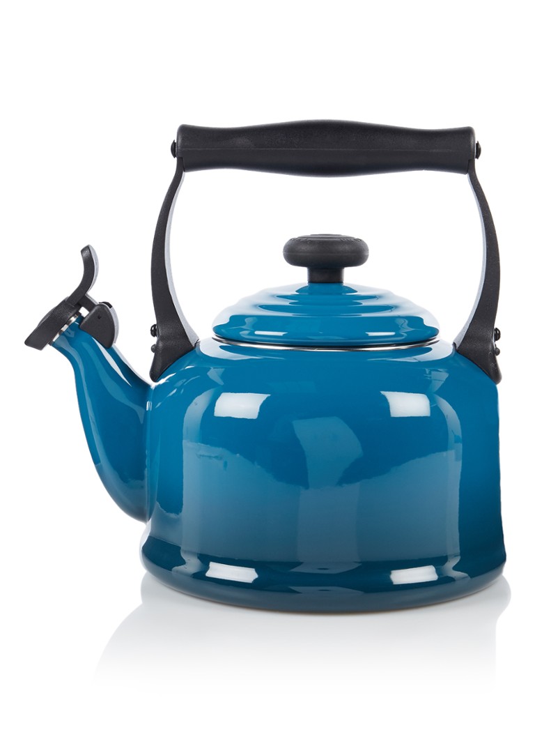 Le Creuset Tradition fluitketel 2,1 liter Deep Teal / Blauw - Deal