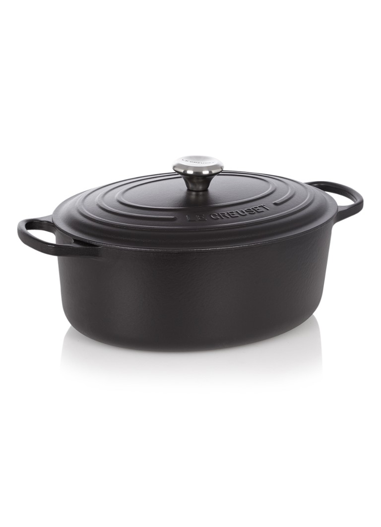 Le Creuset Signature ovale braadpan 31 cm Mat zwart / zwart - Deal