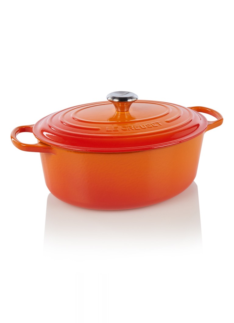 Le Creuset Signature ovale braad-/stoofpan 31 cm Oranjerood / Oranje - Deal