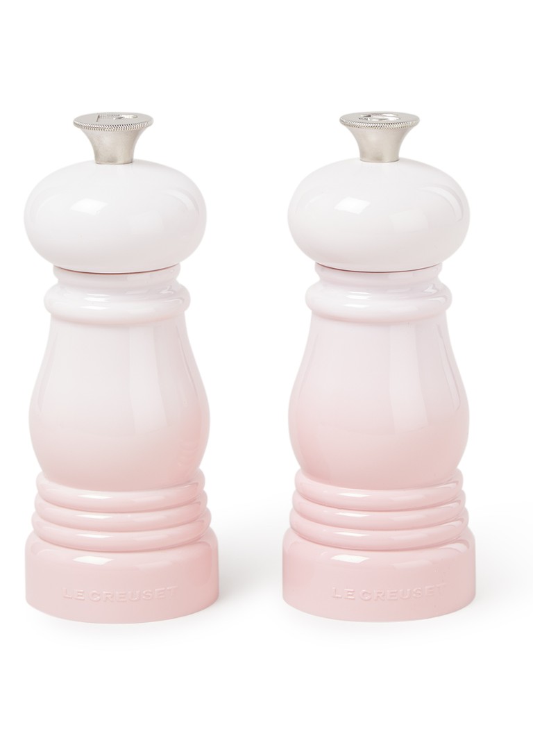 Le Creuset Peper- en zoutmolen 13 cm set van 2 Shell Pink / Roze - Deal