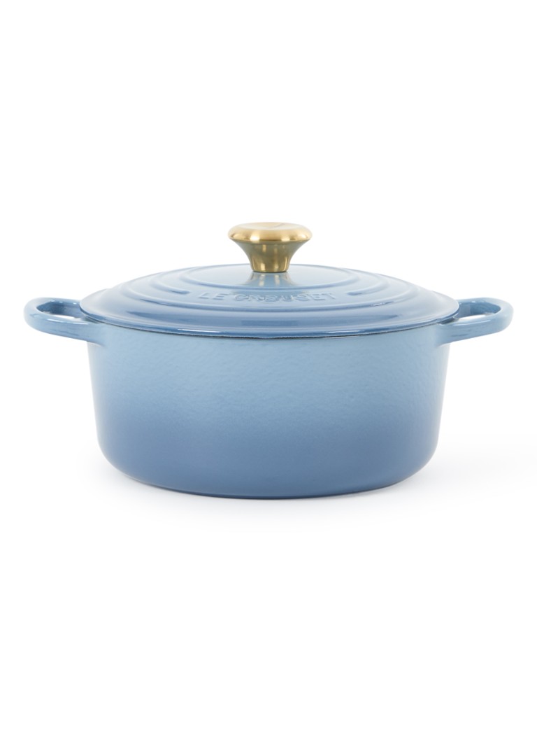 Le Creuset Signature braad-/stoofpan Ø24 cm Chambray / Blauw - Deal