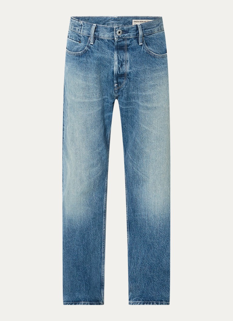G-Star RAW Heren Dakota straight leg jeans met steekzakken in de kleur Indigo, maat: W33/L32