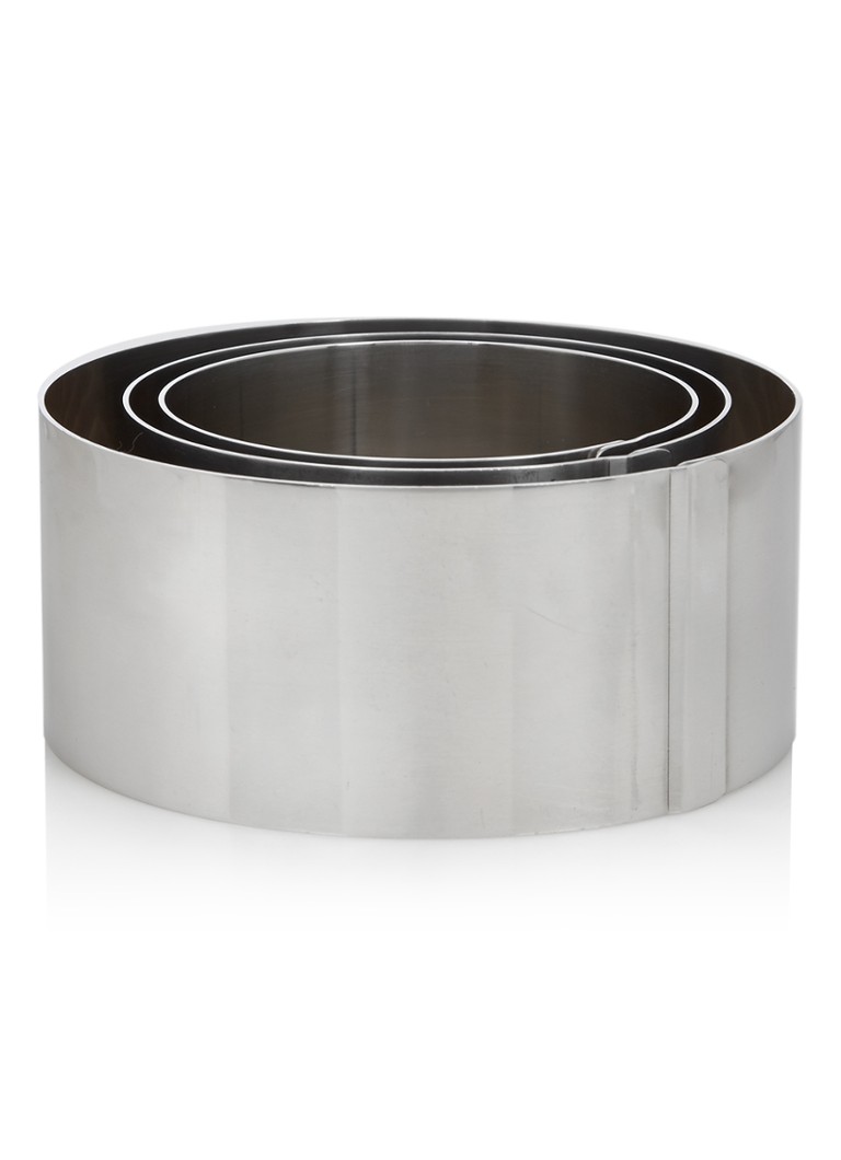 Kitchen Basics Kookring set van 3 Zilver - Deal