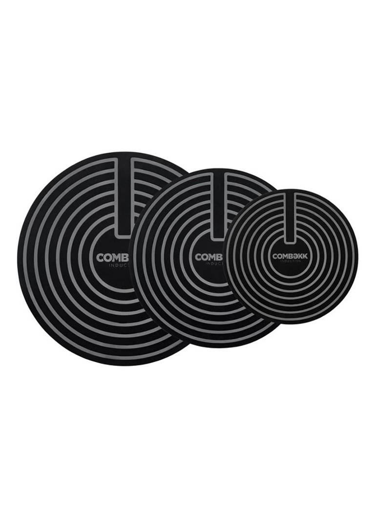 Combekk Inductiemat set van 3 Zwart - Deal