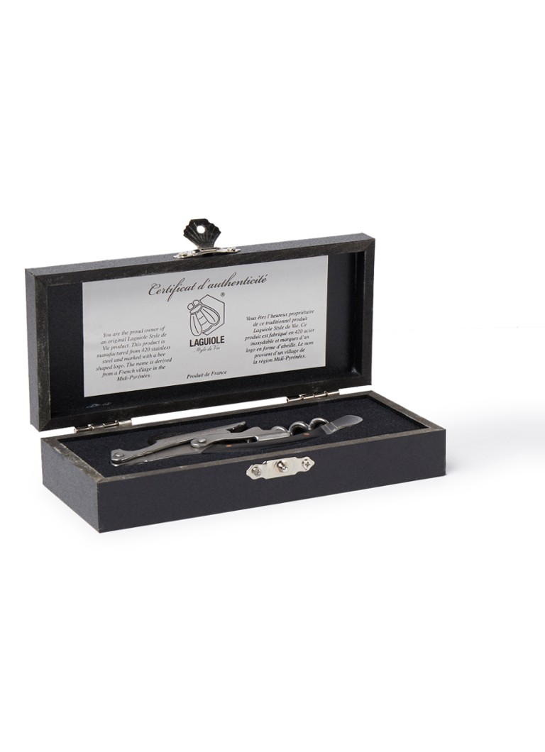 Laguiole Style de Vie Kurkentrekker van ebbenhout Zwart - Deal