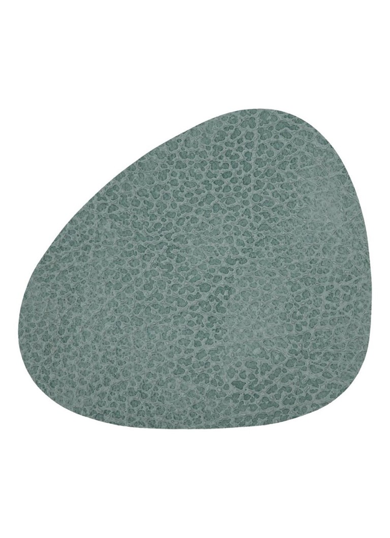 LIND DNA Glass Mat curve onderzetter van leer Groen - Deal