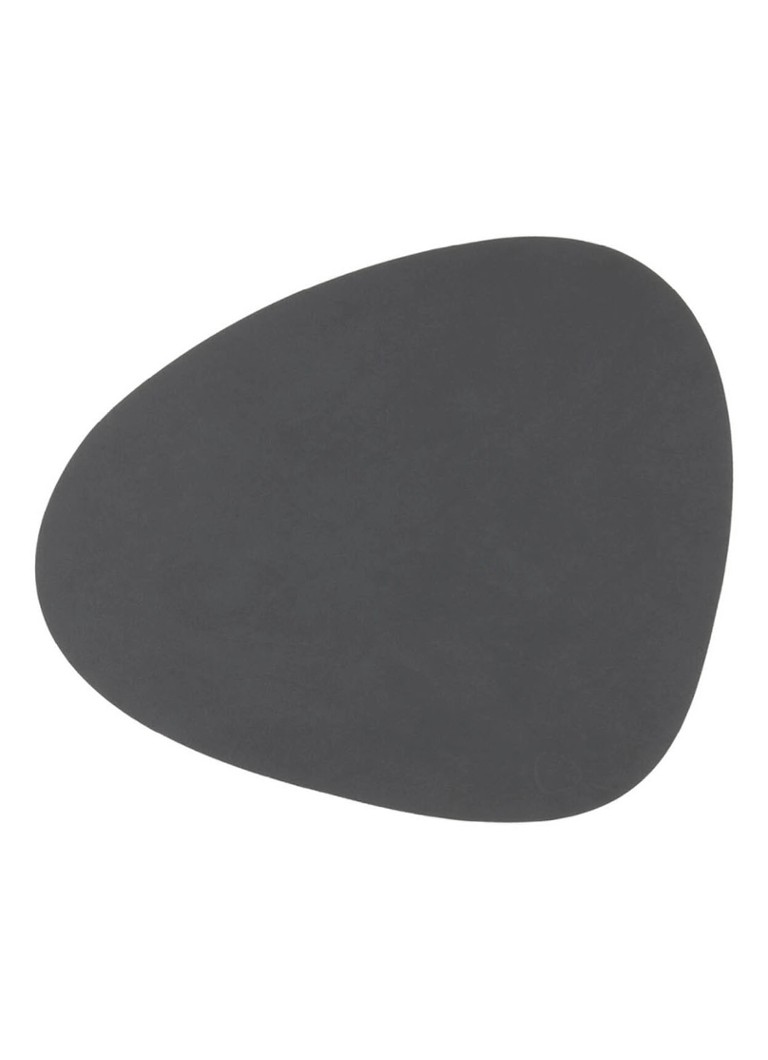 LIND DNA Curve placemat van leer 37 x 44 cm Antraciet - Deal