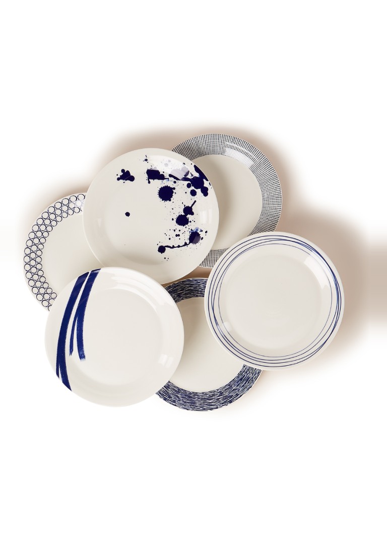 Royal Doulton Pacific dinerbord 28 cm set van 6 Blauw - Deal