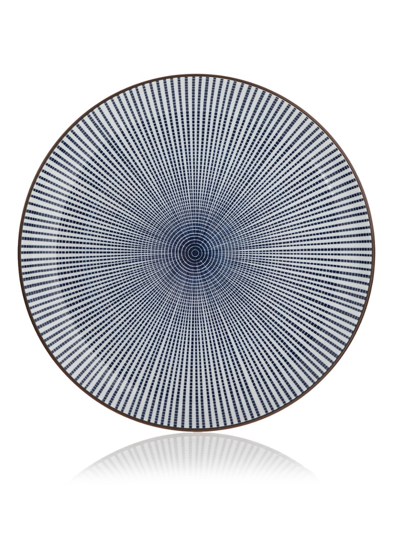 Tokyo Design Studio Sendan Blue Tokusa ontbijtbord 24 cm Donkerblauw - Deal