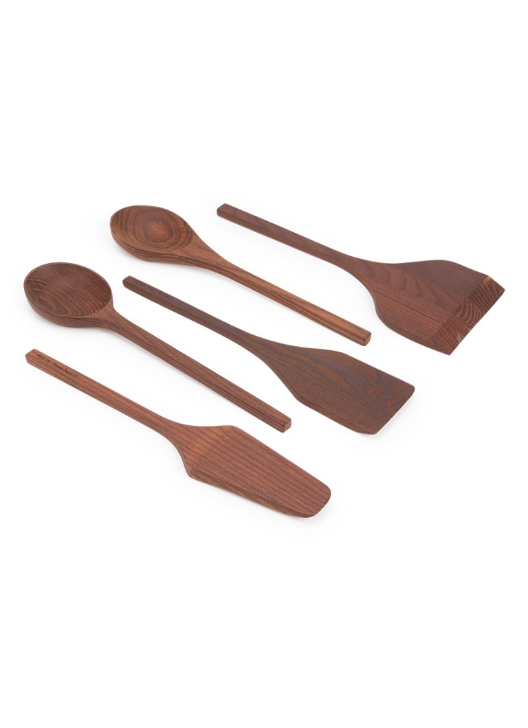 Serax Pure keukengerei van hout 5-delig Bruin - Deal