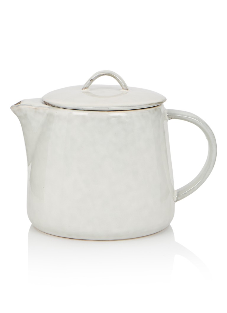 Broste Copenhagen Nordic Sand theepot van aardewerk 1 liter Lichtgrijs - Deal