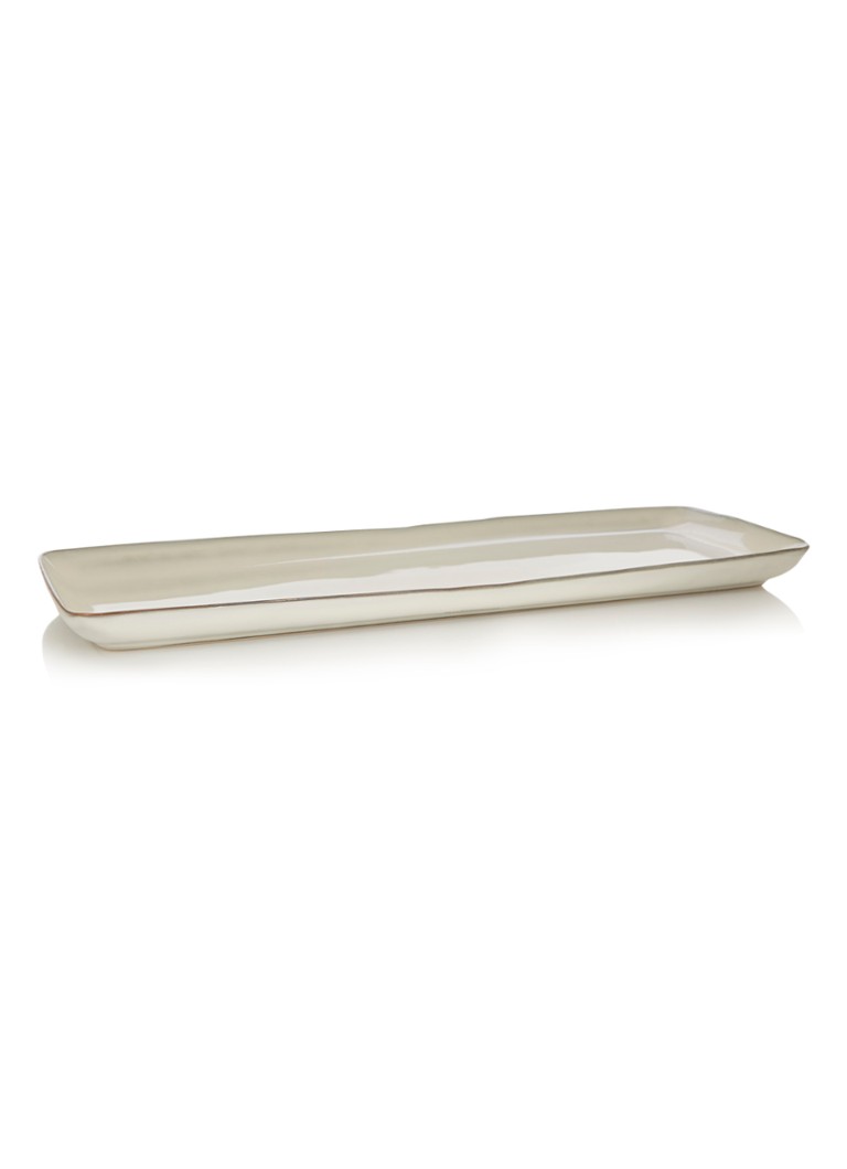 Broste Copenhagen Nordic Sand serveerschaal van aardewerk 36 cm Lichtgrijs - Deal