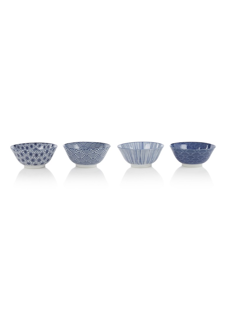 Tokyo Design Studio Nippon Blue kom 15 cm set van 4 Blauw - Deal