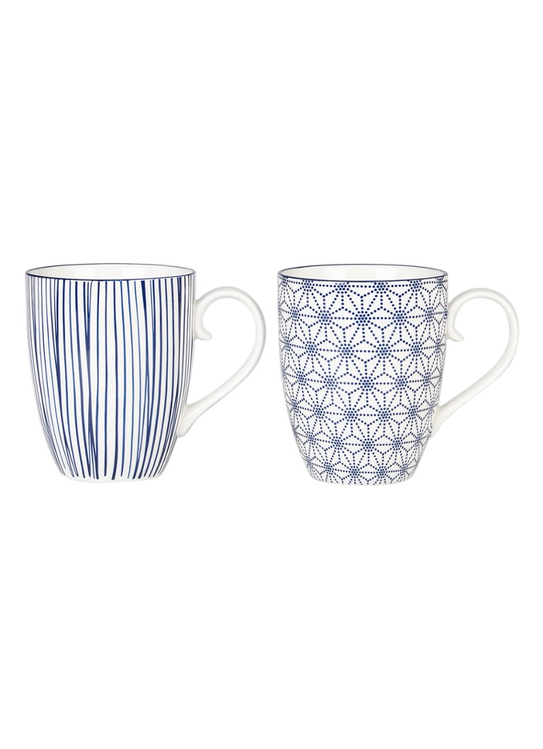 Tokyo Design Studio Nippon Blue mok 38 cl - set van 2 Donkerblauw - Deal