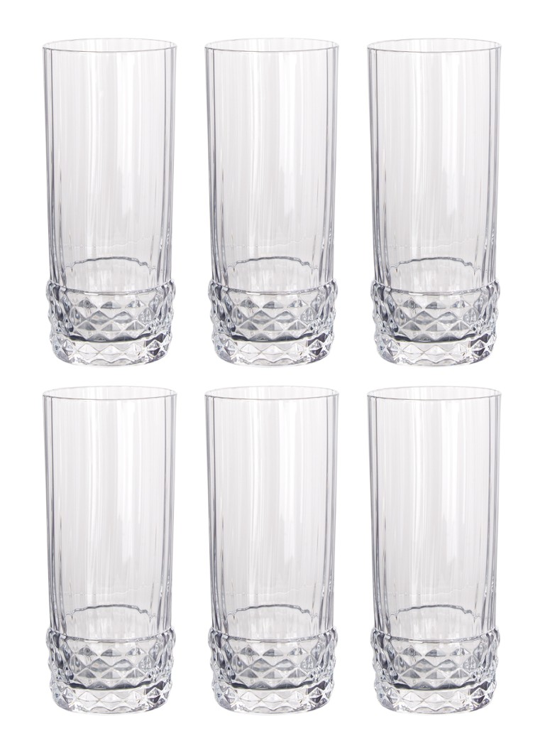 Bormioli Rocco America '20s longdrinkglas 40 cl set van 6 Transparant - Deal