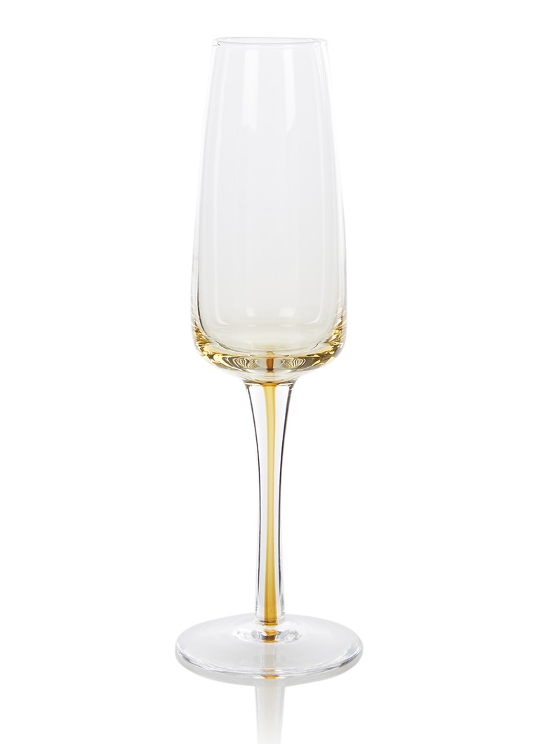 Broste Copenhagen Amber champagneglas 20 cl Okergeel - Deal