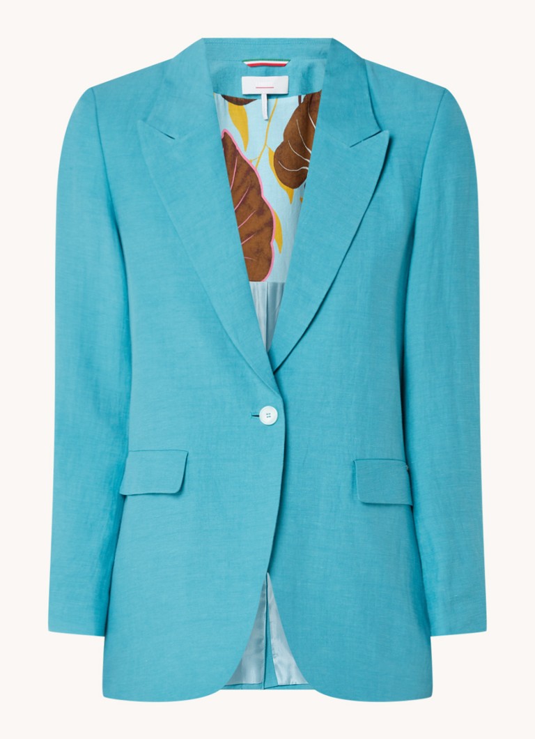 CINQUE Dames Cileccio blazer in linnenblend met klepzakken in de kleur Turquoise