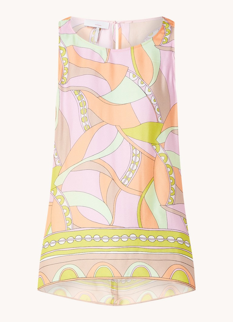 CINQUE Dames Citaff mouwloze top met grafische print in de kleur Zalmroze