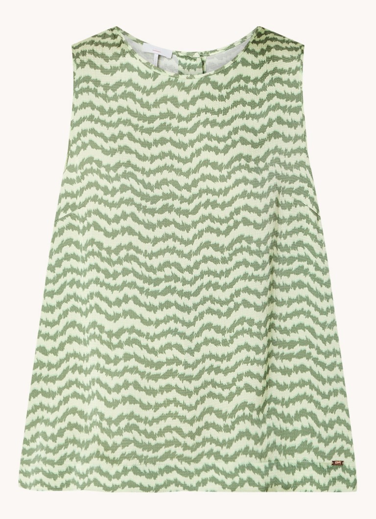 CINQUE Dames Citoni top met grafische print en knoopdetails in de kleur Groen
