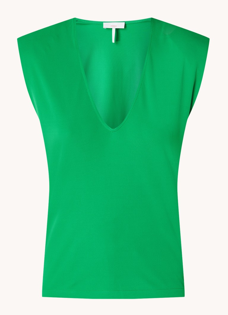 CINQUE Dames Citever mouwloze top met schoudervulling in de kleur Groen