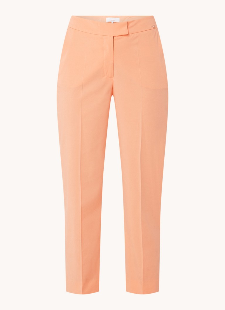 CINQUE Dames Hennes high waist tapered fit pantalon met steekzakken in de kleur Lichtoranje
