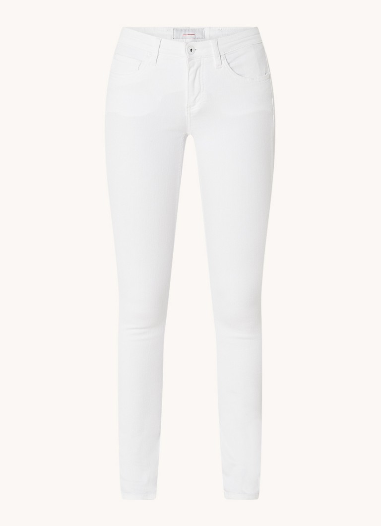 CINQUE Dames Cisun mid waist skinny jeans in gekleurde wassing in de kleur Wit
