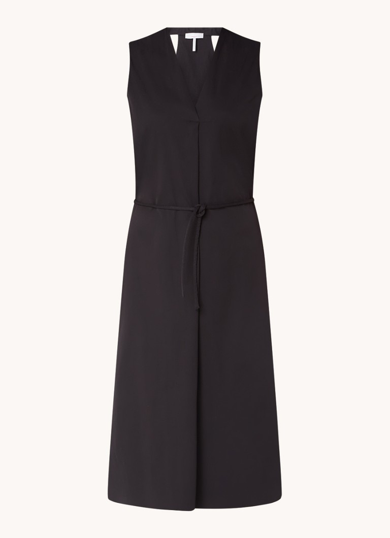 CINQUE Dames Cidio midi jurk met strikceintuur in de kleur Zwart
