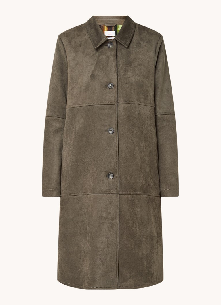 CINQUE Dames Cibeleur jas van imitatiesuède in de kleur Donkergrijs